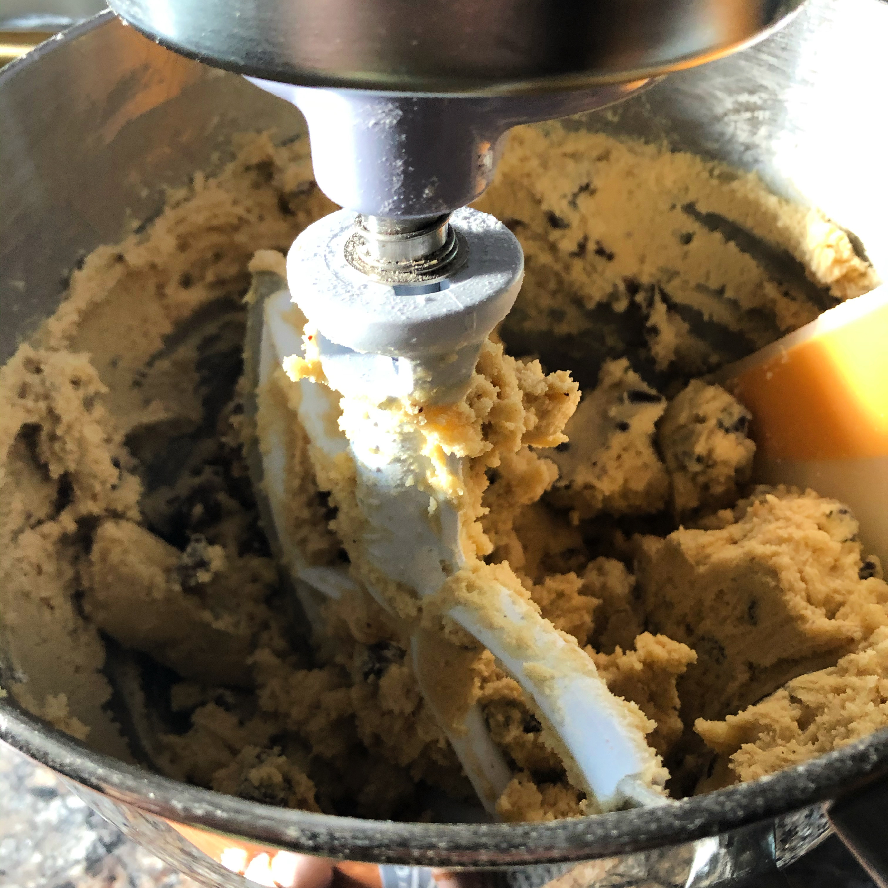 Cookie Dough in a stand mixer 