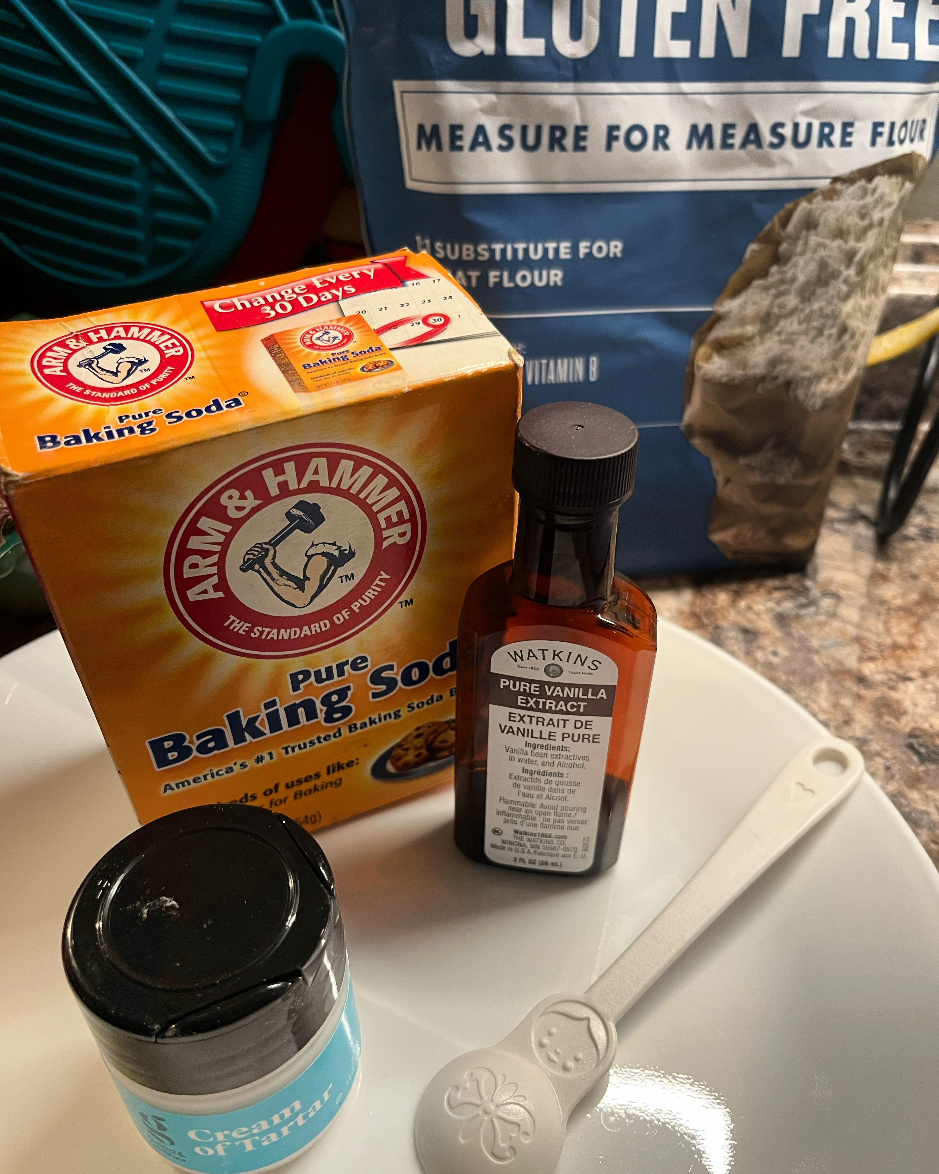 A group of items used in gluten-free baking 